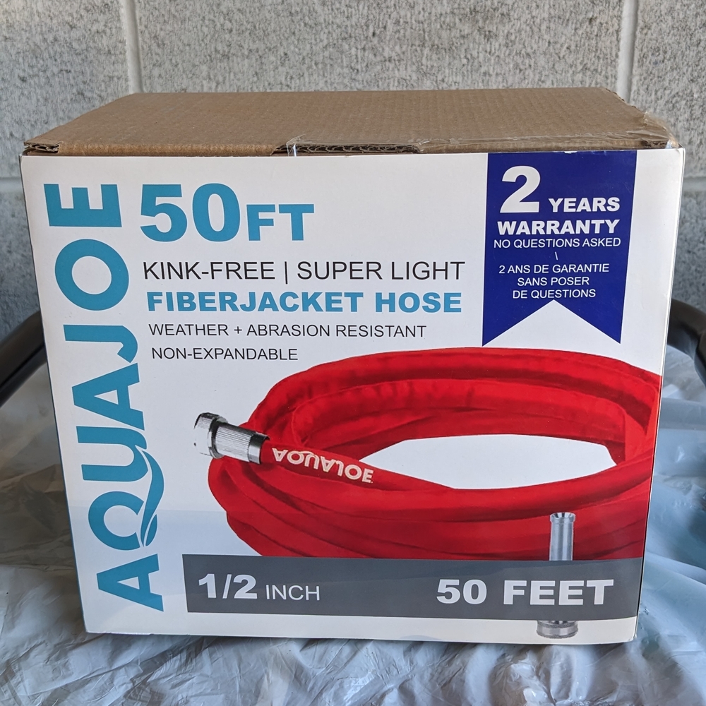 Aqua Joe 50ft FiberJacket Hose - Red
